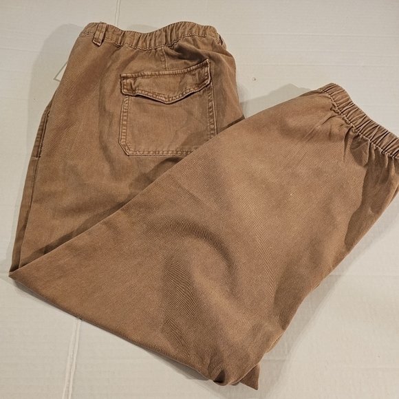 NWT Calligraphie Elastic Waist/Zip & Button Long Pant XL Brown - Picture 6 of 10